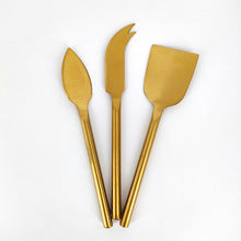 Stainless Steel Cheese Cheese Knife Golden Three-piece Set