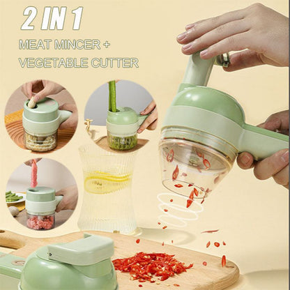 4 In 1 Electric Vegetable Cutter Set