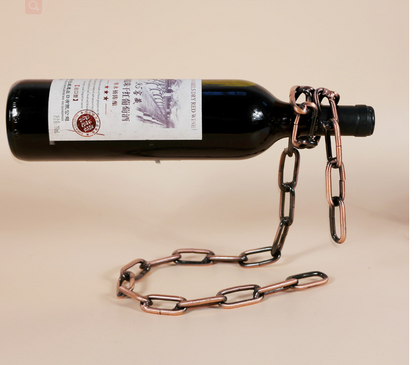 Metal Chain Hanging Wine Rack